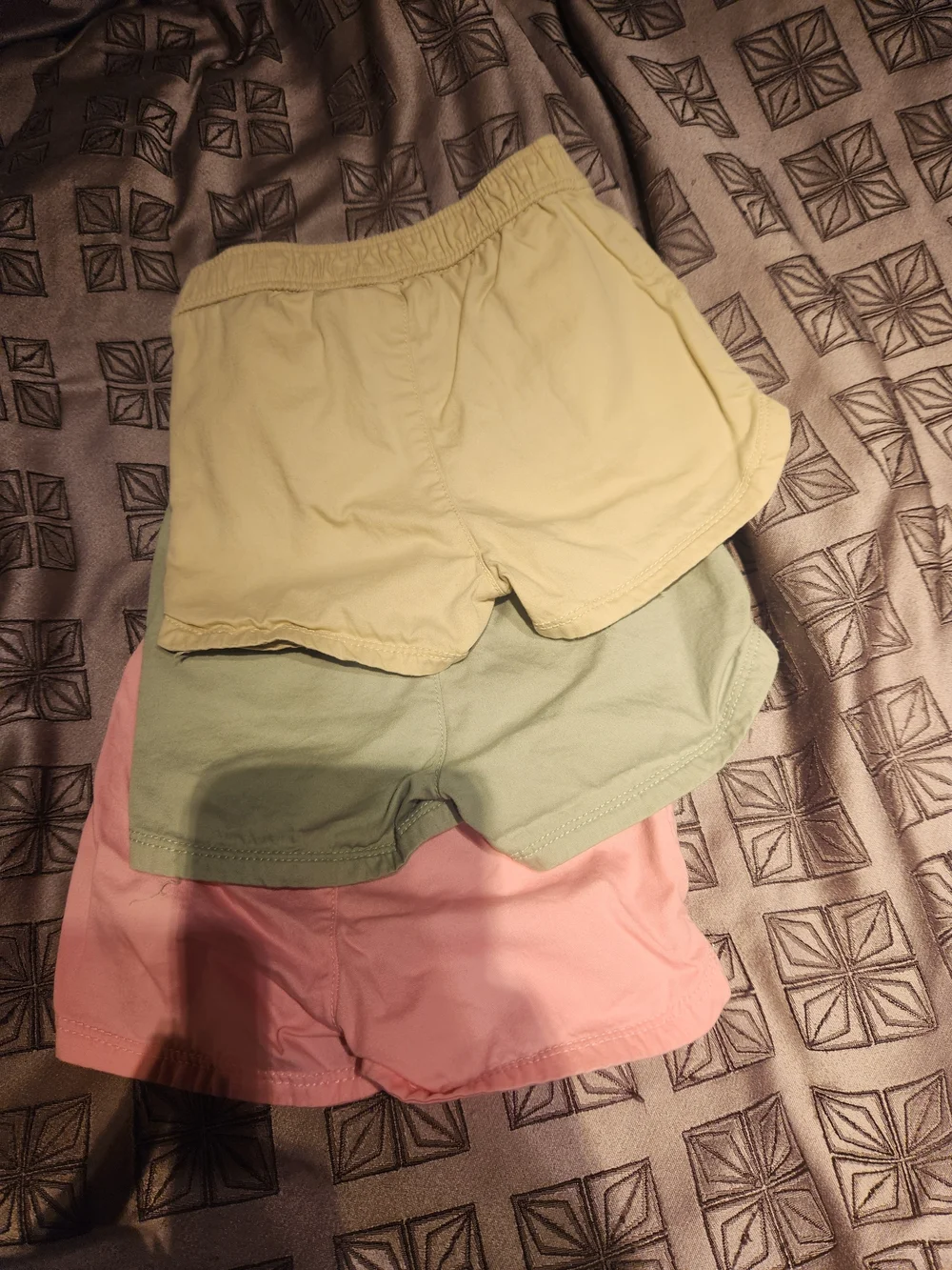 The Children's Place Girls' 3-Pack Shorts - Green, Pink, Yellow